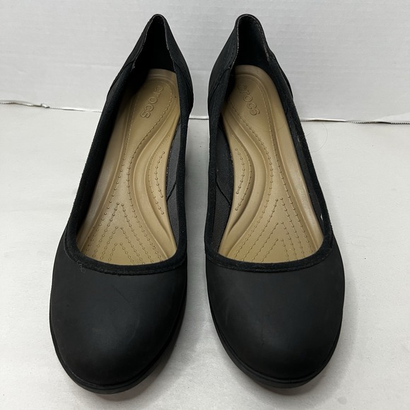 CROCS Shoes - CROCS Black Women's Heels